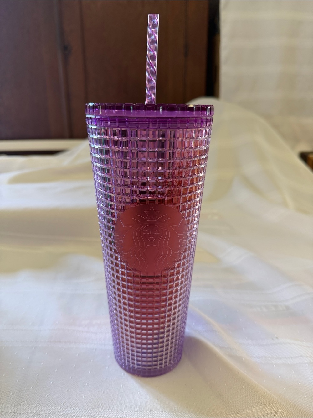 Starbucks Purple Studded Cold Cup with Matching Straw